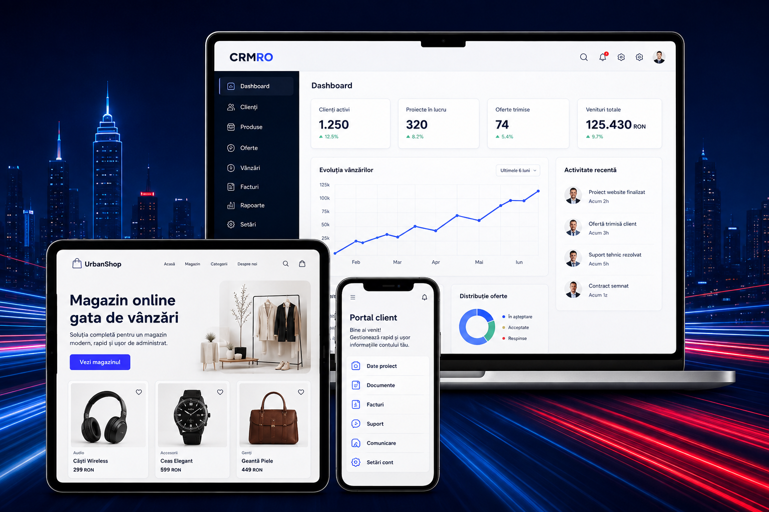 CSWEB — website, CRM și portal client
